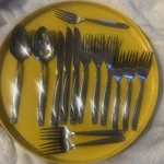 14 Pc Interpur INR15 Rose Stainless Flatware Japan Dinner & Salad Forks Serving. Fixed Price $37.50.