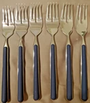 6PCS Mepra AZ10C61121 Fantasia Cobalt 18/10 Stainless Steel Table Fish Fork. Fixed Price $65.00.