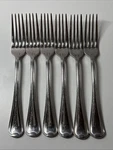 Oneida Stainless Flambe 18/10 Set Of 6 Dinner Forks 7 3/4" Flatware. Fixed Price $75.00.
