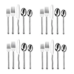 Gourmet Settings Exotique Platinum 20PC Stainless Flatware. Fixed Price $109.99.