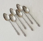 International Silver Stainless INS162 Teaspoons Medallion Tip Glossy. Fixed Price $17.95.