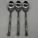 Cambridge CBS132 Wavy Stainless Steel Flatware Lot Of Soup Place Spoons. Fixed Price $22.00.