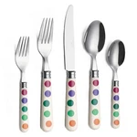Polka Dots Colorful Handle Silverware Set Service For 4 Complete 20 Pieces. Fixed Price $37.92.