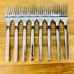 Hampton Silversmiths HSV7 Dinner Forks Lot Of 8 Stainless Steel Flatware Glossy. Fixed Price $39.99.