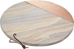 Godinger Wood Serving Round Tray Charcuterie Platter Cheese Board Sandstone. Fixed Price $39.99.