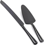Gogeili Black Cake Knife And Server Set, 13-INCH Stainless Steel Cutting. Fixed Price $15.73.