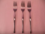 Set Of 3 Hampton Silversmiths Stainless HSV84 Dinner Forks In. GA2. Fixed Price $22.09.