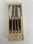 Laguiole Jean Dubost Butter Spreader Knives Set Of 4 With Wood Tray France New. Fixed Price $35.95.