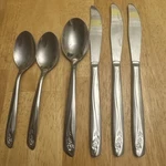 Superior Flatware Usa INS55 Rose/stainless Steel 3 Butter Knives, 2 Tsp, 1 Tbsp. Fixed Price $15.00.