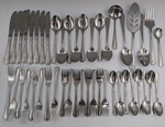 46 Pc Gibson Bead Stainless Steel Flatware Set - Service For 8 + Serving Pieces. Fixed Price $119.00.