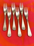 Cambridge CBS208 Modern Heavy Satin 6- Dinner Forks 8". Fixed Price $100.00.