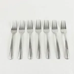 Set Of 7 Oneida Fanfare Stainless Steel Dinner Forks. Fixed Price $19.59.