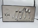 Lenox Hartleigh Stainless Steel 104-PIECE Service For 12 Flatware Set Nib Retire. Fixed Price $399.99.