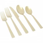 Gibson Elite Earlston 20 Piece Stainless Steel Flatware Set Champagne Gold. Fixed Price $37.59.