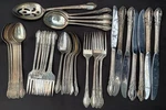 1881 Rogers Bros Oneida Enchantment Plate Silverware Flatware 37 Pieces. Fixed Price $59.00.