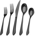 Matte Black Silverware Set, 20-PIECE Stainless Steel 20PIECES,. Fixed Price $38.76.