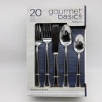 Mikasa Gourmet Basics Chadwick Bead Stainless Steel 20PC. Flatware Set. Fixed Price $29.97.