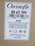 Christofle Mood Rose Gold Silver Plated 24-PC Flatware Set #0065399 Brand Nib Fs. Fixed Price $2650.00.