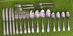 HBC1 Stainless 20PC Set Art Deco Glossy Flatware B141G. Fixed Price $99.65.