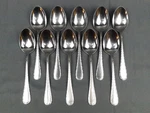 10 X Cromargan WMF115 Stainless Oval Soup Spoon 7 3/4". Fixed Price $135.00.