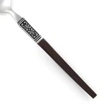 Interpur INR19 Stainless Brown Handle Black Accent Silverware Choice Flatware. Fixed Price $6.89.