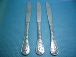 Cambridge Snowflake Frost Set Of Dinner Knives 9 3/8" Stainless Flatware. Fixed Price $13.95.
