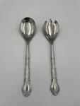 Excel EXF10 Stainless Steel Korea Floral Scalloped Flatware Solid Salad Set. Fixed Price $20.00.