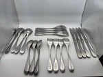 19 Piece Set Knork Stainless Steel Flatware Knives Forks Spoons Ergonomic. Fixed Price $28.00.