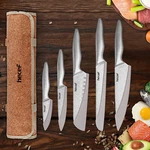 Hecef 11PCS Knife Set Stonewashed Rustproof Stainless Steel Sharp Cutting. Fixed Price $25.99.