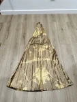 Vintage Momo Falana Nyc Hand Dyed Rayon Dress Gold Abstract Empire Small. Fixed Price $139.99.