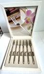 Mikasa Zena Set Of 6 Cake Forks Nib. Fixed Price $50.00.