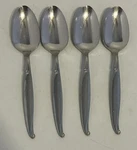 Set Of 4 Oneida Community Stainless Flatware Driftwood Teaspoons 6 Inches. Fixed Price $14.99.