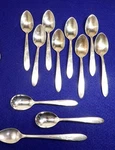 Lot 11 Pc Utica Cutco Usa Floral Stainless Steel UT19 Spoons Sugar Ice Tea S55. Fixed Price $20.00.