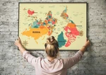 The World Map Poster Globe Geography Wall Art Home Decor. Fixed Price $13.95.