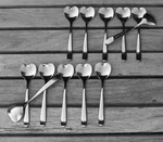 Spoons Alessi Delta Lot 12 Heart-shaped Coffee Tea Dessert 5". Fixed Price $14.95.