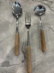 Mikasa Swirl Rope Handle Serving Set MIS33 Pieces Discontinued Design Ex Cond!. Fixed Price $24.95.