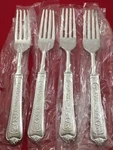 International INS249 Silverplate 4-DINNER Forks 7 3/4" Unused Flatware. Fixed Price $22.99.