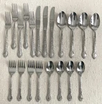 Stainless Korea - EXF10 Pattern Set Of 20 Pieces Excellent. Fixed Price $34.99.