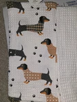 Dachshund Dog Paw Prints Waffle Kitchen Towels 20"X28" Maison Home Nwt. Fixed Price $14.99.