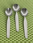 Amefa AFS5 Stainless 3 Iced Tea Spoons Glossy Plain Holland Flatware. Fixed Price $14.95.