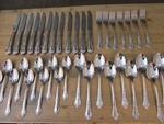 Imperial Usa Stainless Steel Flatware - 12 Knives, Table & Soup Spoons, 7 Forks. Fixed Price $27.94.