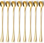 Kitware Gold Set Of 8 Pieces, 7.7 Iced Spoons, Silver. Fixed Price $11.60.