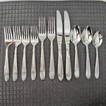 Gorham Squire 11PC Set Dinner Salad Fork Teaspoon 18/8 Stainless Flatware. Fixed Price $129.99.