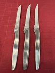 Stainless By J Henckels Satin Handle Set Of Steak Knives 3/8 #35199. Fixed Price $14.44.