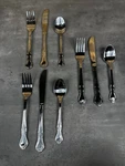 9 Pieces Reed & Barton Rose Queen Fork, Spoon, Knife Flatware Stainless Steel. Fixed Price $21.99.