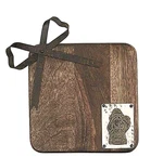 Charcuterie Cheese Cutting Board Square Mango Wood 8 Nwt Santa Holiday Cor. Fixed Price $12.34.