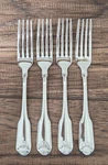 Oneida Classic Shell Lot Of 4 Dinner Forks Stainless 7 5/8" Glossy New. Fixed Price $39.85.