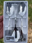 6 Brand New Ikea Dragon Dessert Teaspoon Stainless Steel 500.903.81. Fixed Price $26.95.