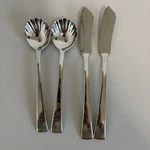 Zwilling Ja Henckels Bellasera Butter Knives Sugar Shell Spoons Glossy 2 Each. Fixed Price $14.95.