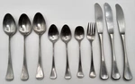 Vintage Cosmos Stainless Steel Japan Flatware: 6 Spoons, 3 Knives, 1 Fork. Fixed Price $19.99.
